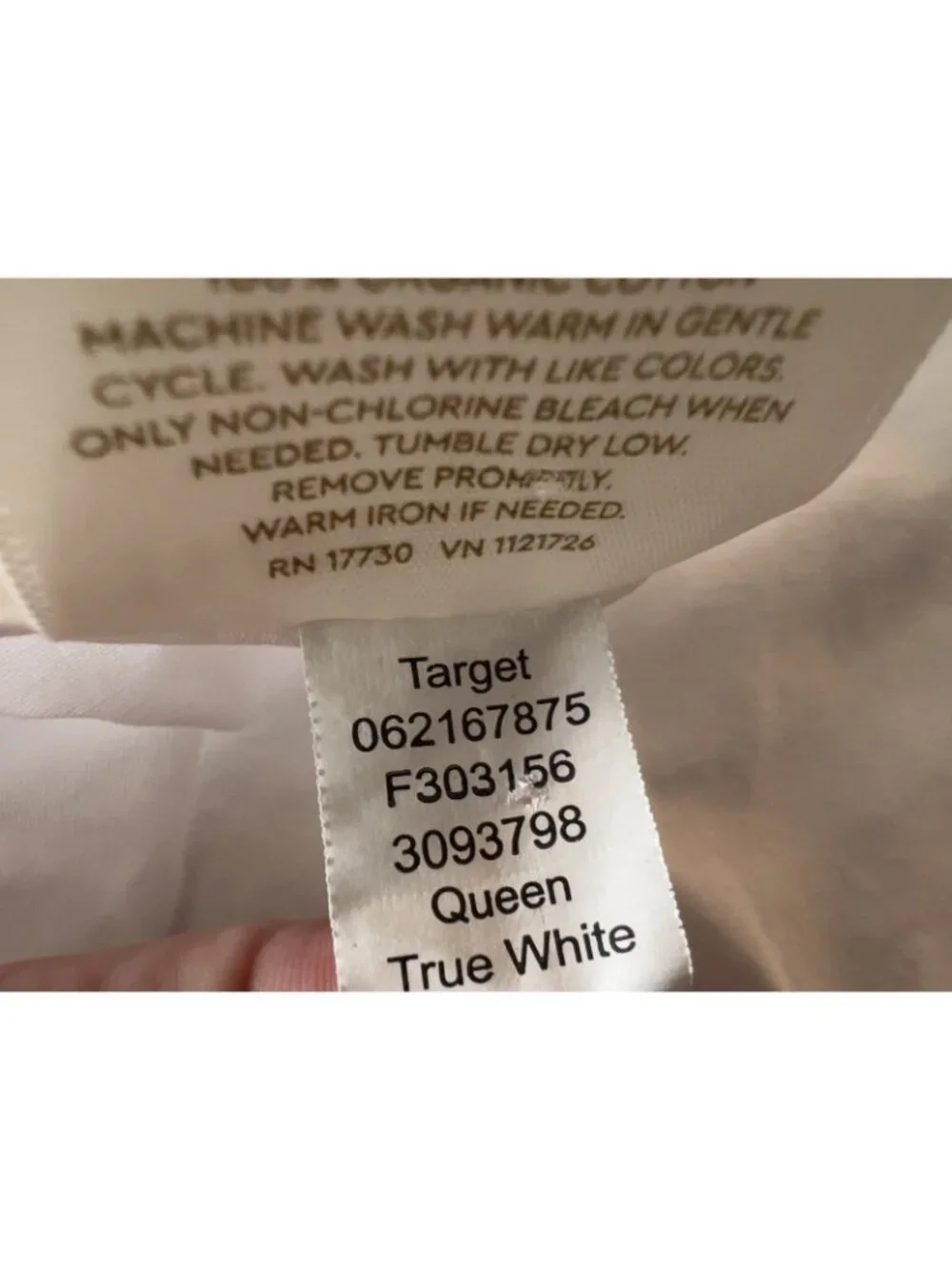 Queen Size 100% Organic Cotton Flat Sheet True White Threshold Luxury Bedding